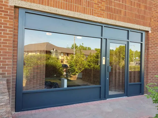 Aluminium shopfront - completed one of our jobs