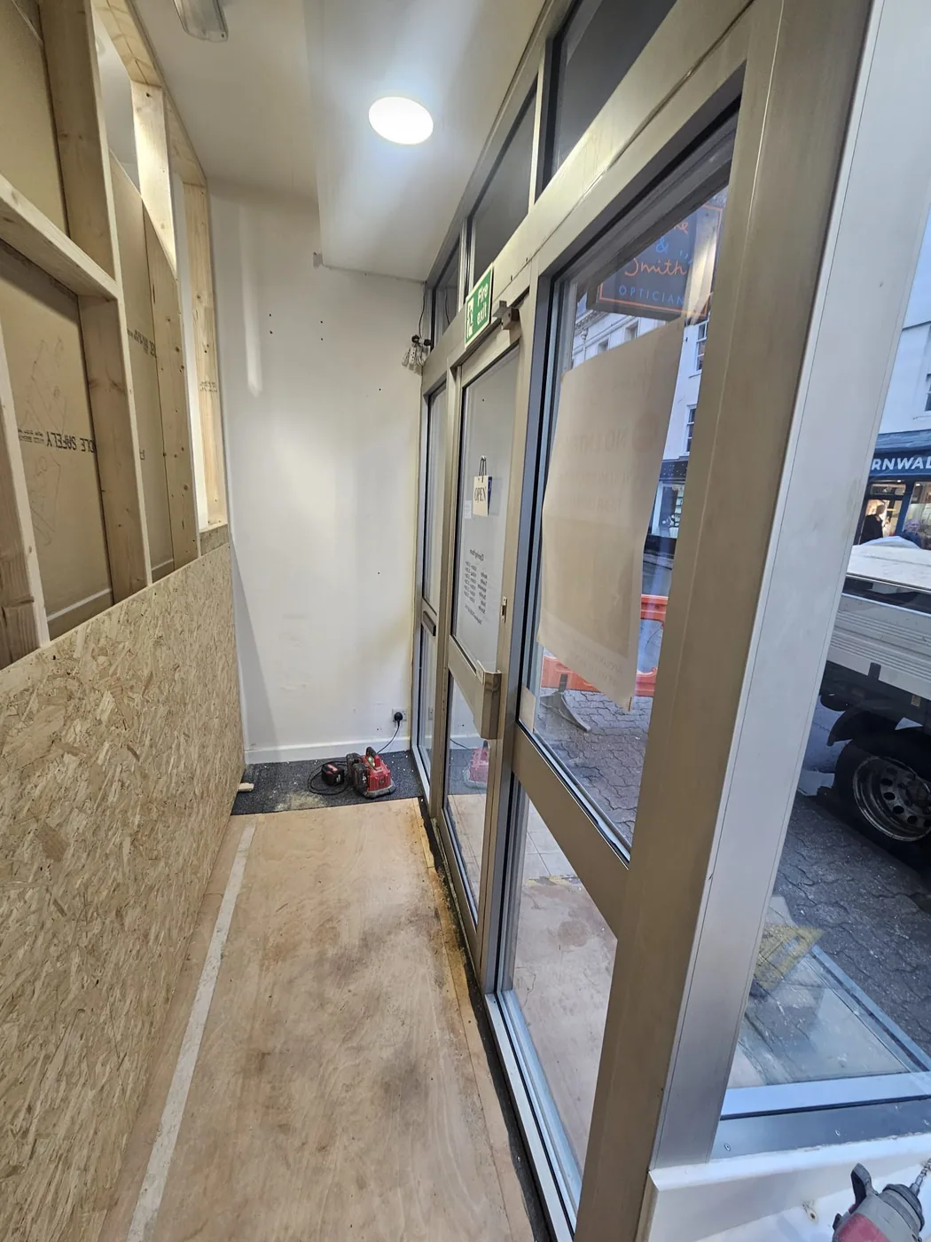 Completed commercial shopfront installation by SK Shopfronts